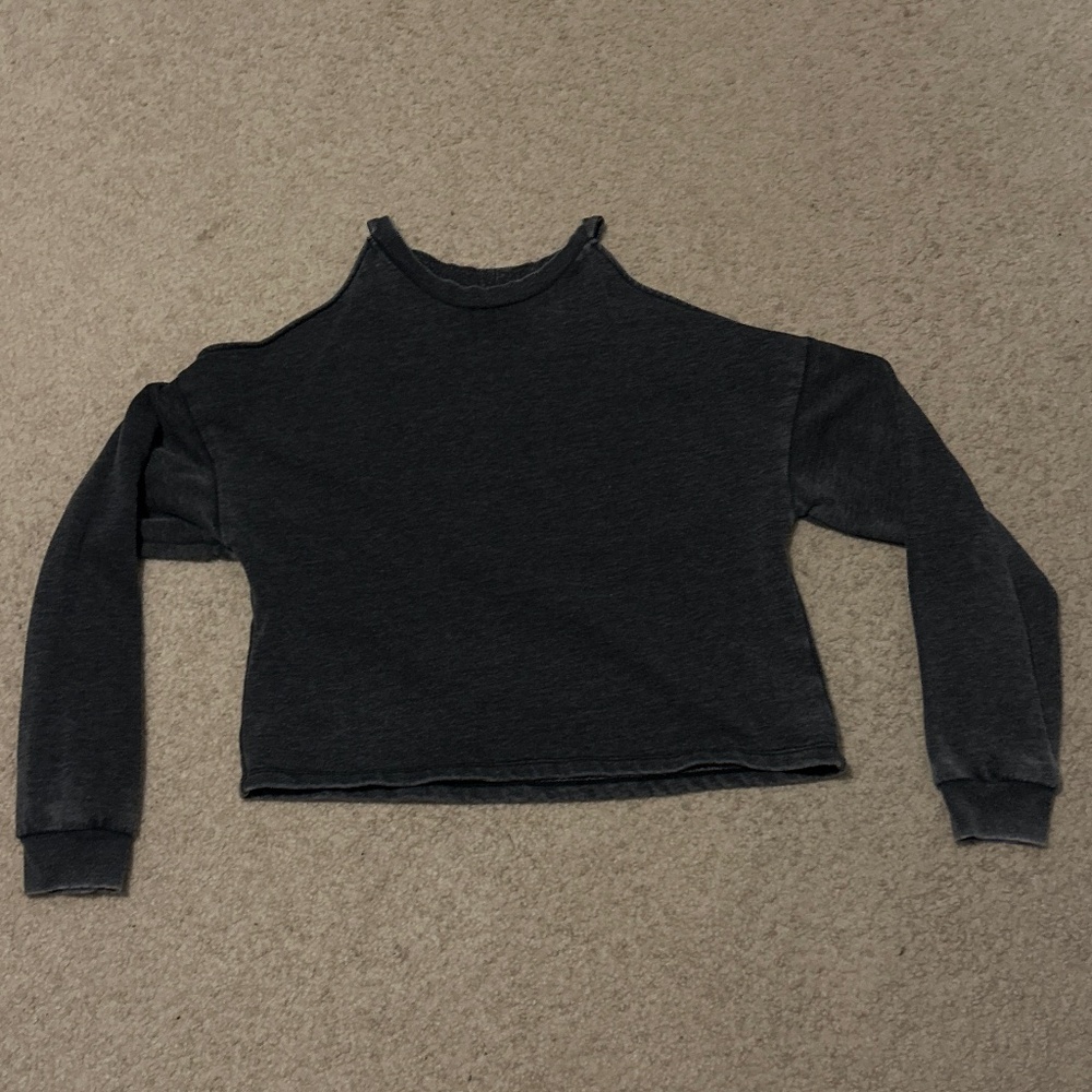 Z Supply Grey Cropped Sweater Medium